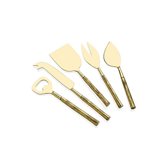 The Mia Goldy Peynir Servis Takımı 5 Parça