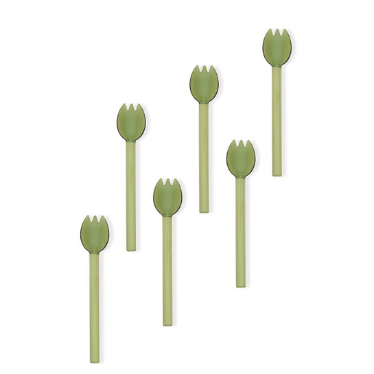 The Mia Abiete Dondurma Ve Tatlı Kaşığı Yeşil 6lı Set