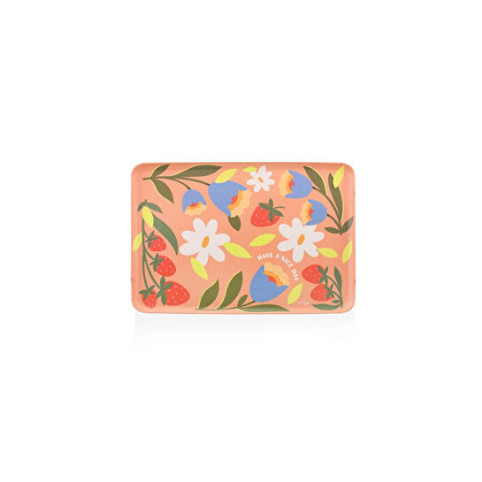 The Mia Spring Kaydırmaz Tepsi Pembe 29x20 Cm