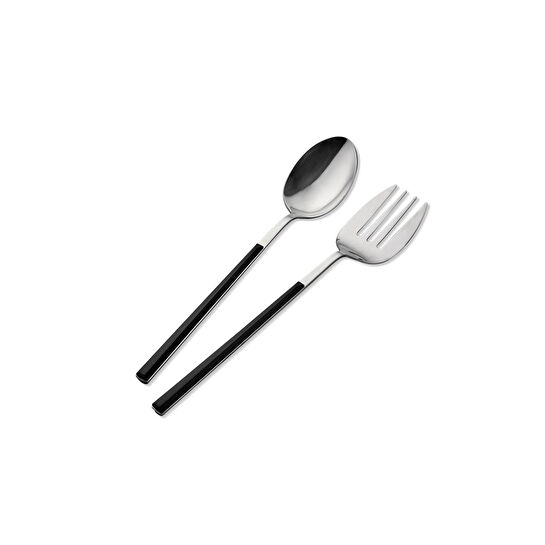 The Mia Bianco Salata Servis Takımı Gümüş 2 Parça Ckb0224