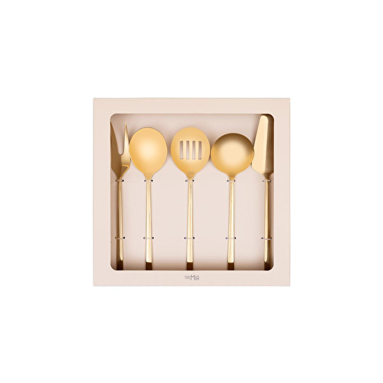The Mia Giallo Servis Seti Gold 5 Parça