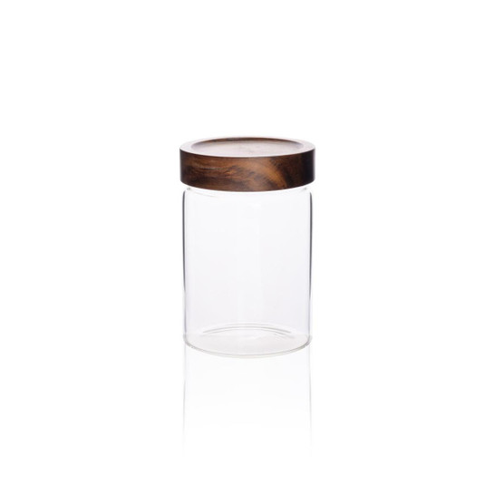 The Mia Akasya Yuvarlak Cam Kavanoz 850 Ml