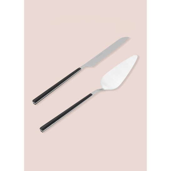 The Mia Bianco Pasta Servis Takımı Gümüş 2 Parça Ckb0251