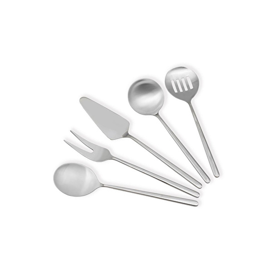 The Mia Giallo Servis Seti Gümüş 5 Parça