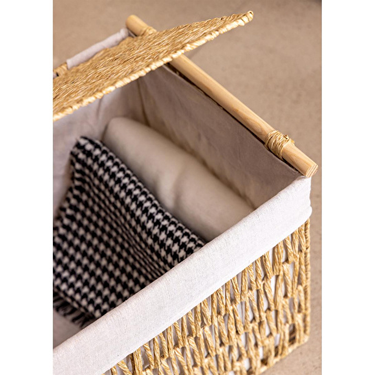 The Mia Cesta Hasır Organizer Sepet Naturel 57x36x37 Cm