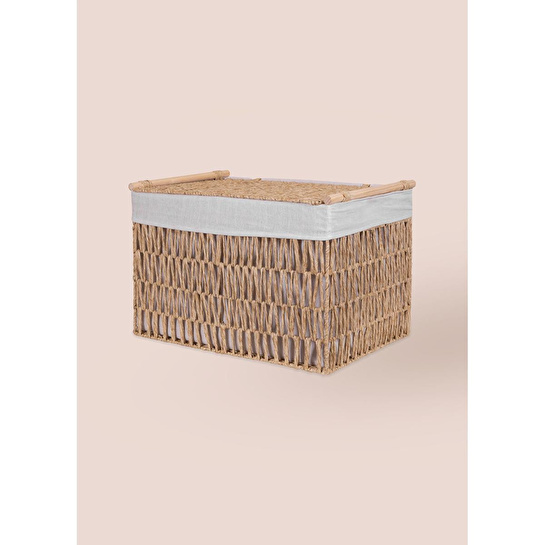 The Mia Cesta Hasır Organizer Sepet Naturel 57x36x37 Cm