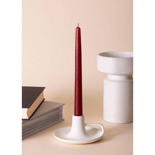 The Mia Iconic Şamdan Mum 2li Set Bordo 26 Cm