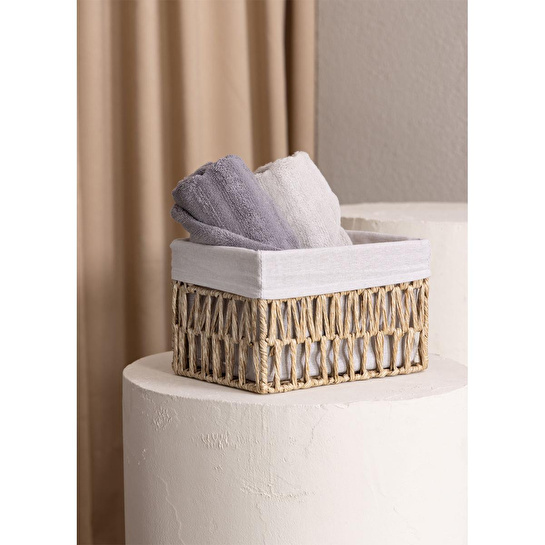 The Mia Cesta Hasır Organizer Sepet Naturel 26x18x16 Cm