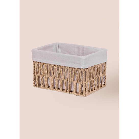 The Mia Cesta Hasır Organizer Sepet Naturel 26x18x16 Cm