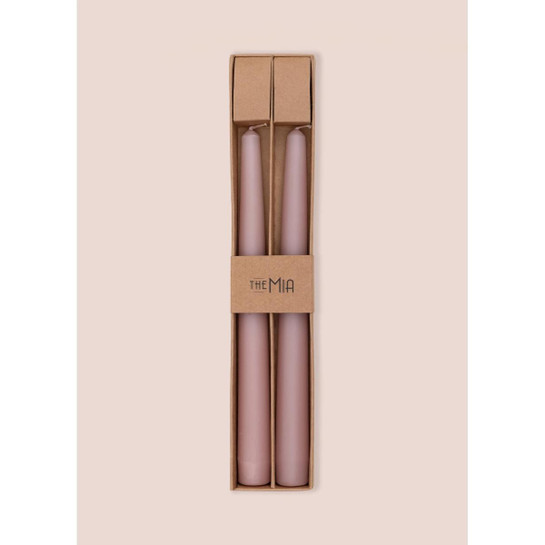 The Mia Iconic Şamdan Mum 2li Set Rose 26 Cm