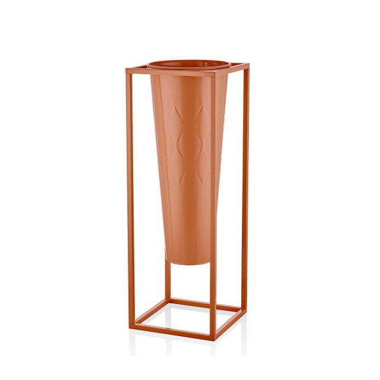 The Mia Prizma Vazo Saksı Terracota 80x30x30 Cm