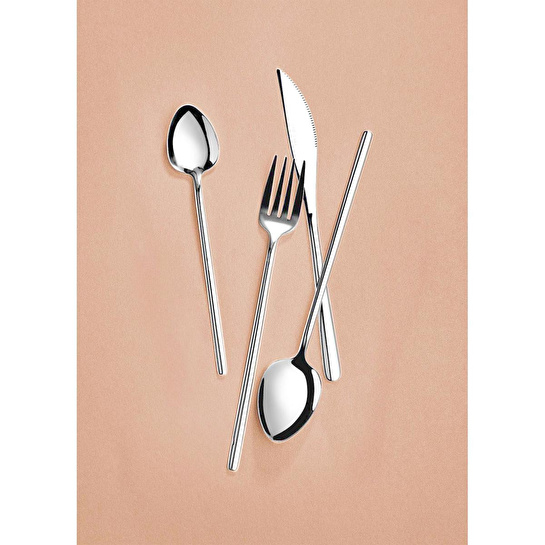 The Mia Giallo Çatal Kaşık Bıçak Takımı Gümüş 24 Parça