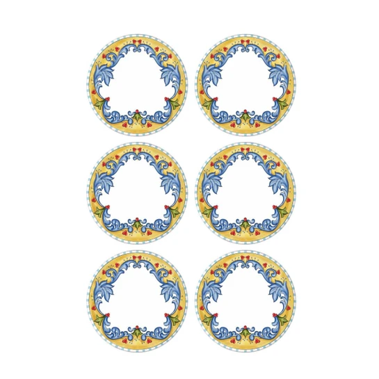 The Mia Limoncello Servis Tabağı 6lı Set 26 Cm
