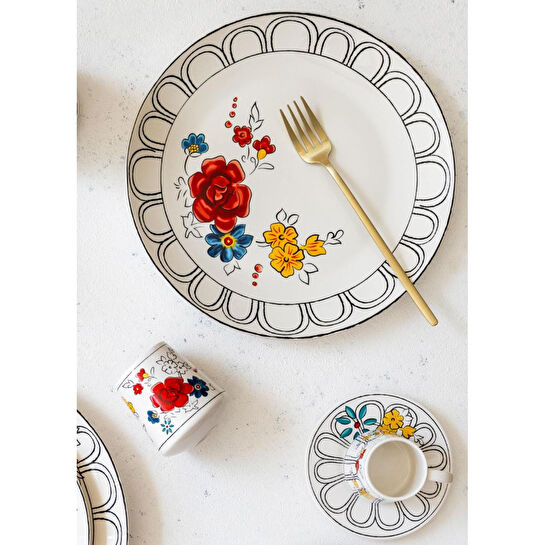 The Mia Fiore Servis Tabağı 6 Kişilik