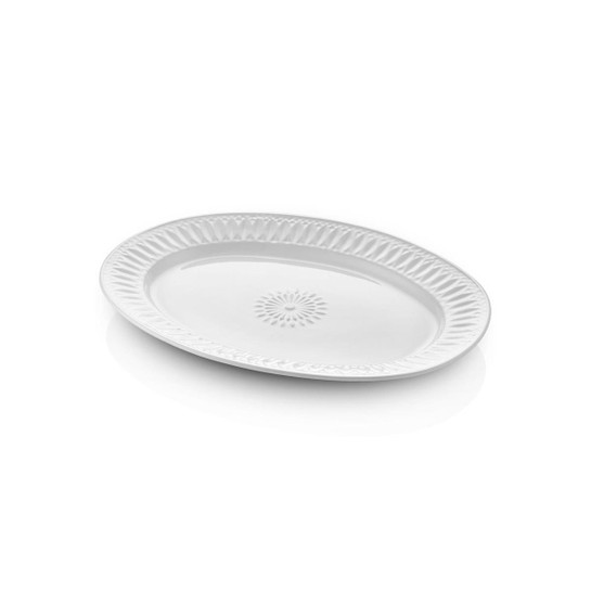 The Mia Grande Servis Tabağı Beyaz 50x37 Cm