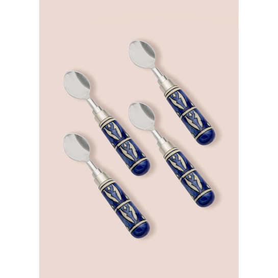 The Mia Corallo Dondurma Kaşığı 4 Lü Set Mavi