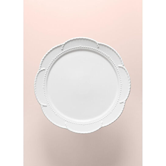 The Mia Grande Pasta Kek Standı Beyaz 31x12 Cm Grd0014