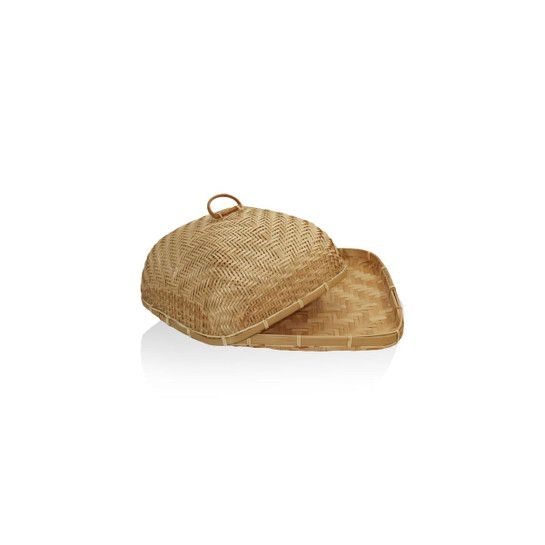The Mia Bambu Dikdörtgen Tepsi 34x34x19 Cm