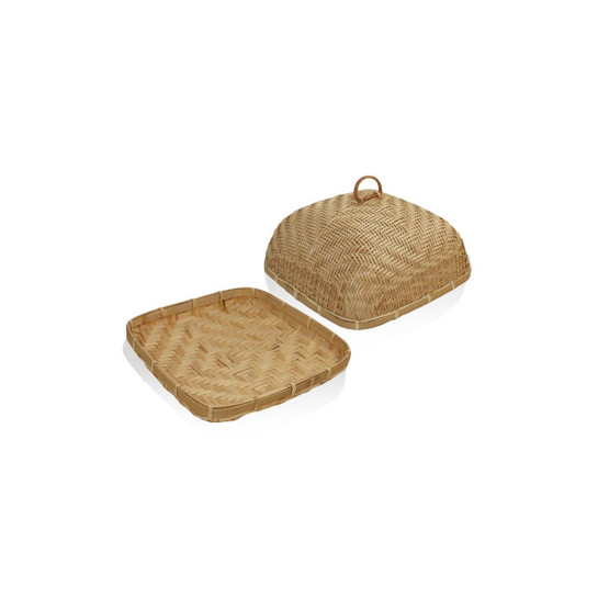The Mia Bambu Dikdörtgen Tepsi 34x34x19 Cm