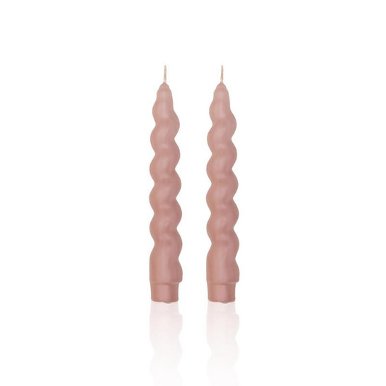 The Mia Burgu Şamdan Mumu 2li Set Rose 17 Cm