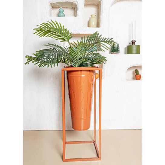 The Mia Prizma Vazo Saksı Terracota 70x30x30 Cm