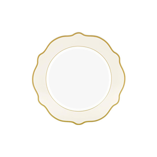The Mia Jaswely Servis Tabağı 6 Parça Krem 27 Cm