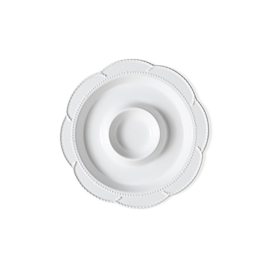 The Mia Grande Servis Tabağı Bölmeli Beyaz 39 Cm Grd0013