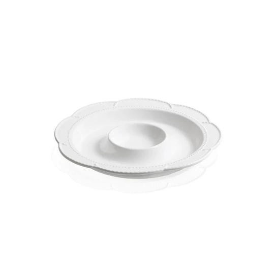 The Mia Grande Servis Tabağı Bölmeli Beyaz 39 Cm Grd0013