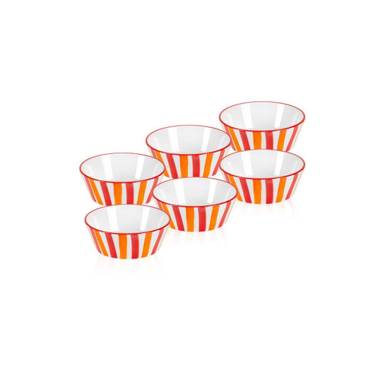 The Mia Joy Çorba Kasesi 6lı Set Kırmızı 14 Cm