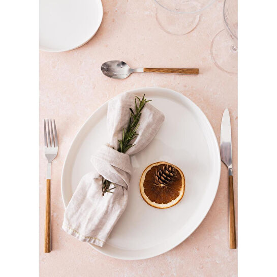 The Mia Cotta Limoges Servis Tabağı Beyaz 27x23 Cm