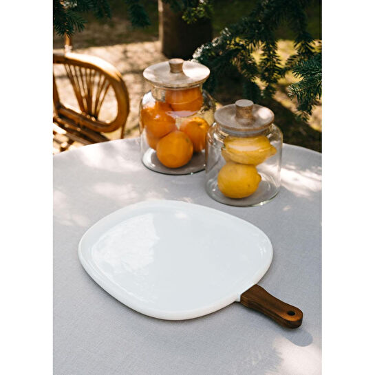 The Mia Woody Porselen Servis 44x30 Cm