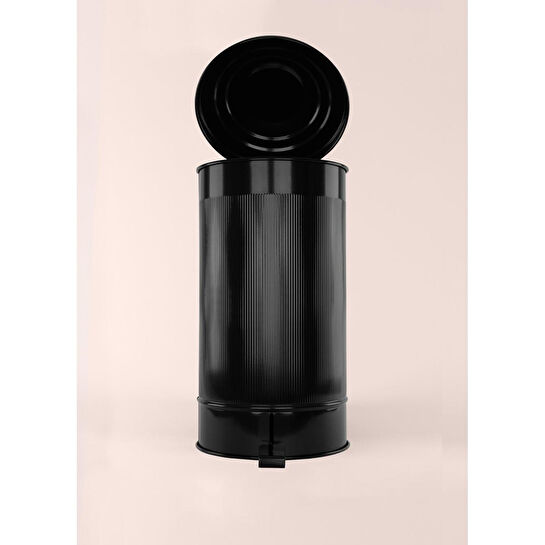 The Mia Stripe Mutfak Çöp Kovası Siyah 24 Lt