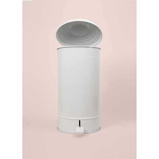 The Mia Stripe Mutfak Çöp Kovası Beyaz 24 Lt