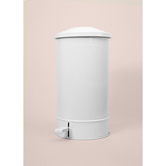 The Mia Stripe Mutfak Çöp Kovası Beyaz 24 Lt