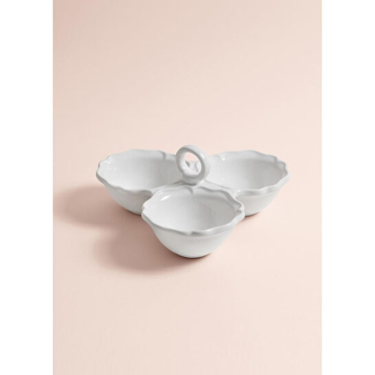 The Mia Grande Çerezlik Beyaz 24x24x10 Cm Grd0009