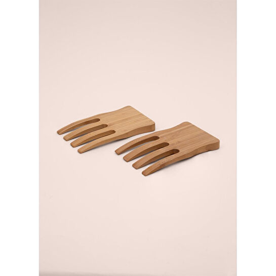 The Mia Natura Bambu Salata Servis Çatalı 2 Parça 10x17 Cm