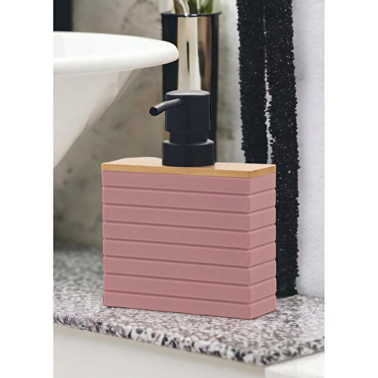 The Mia Stripe Sıvı Sabunluk Pembe