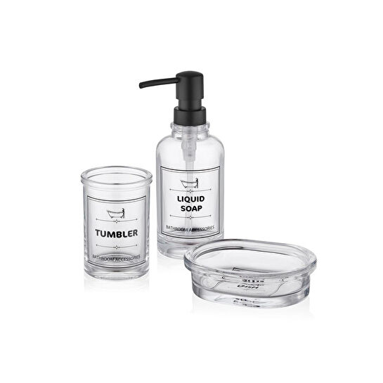 The Mia Clear Banyo Seti 3 Parça