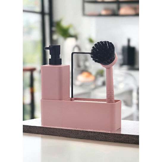 The Mia Plain Sıvı Sabunluk Seti Pembe