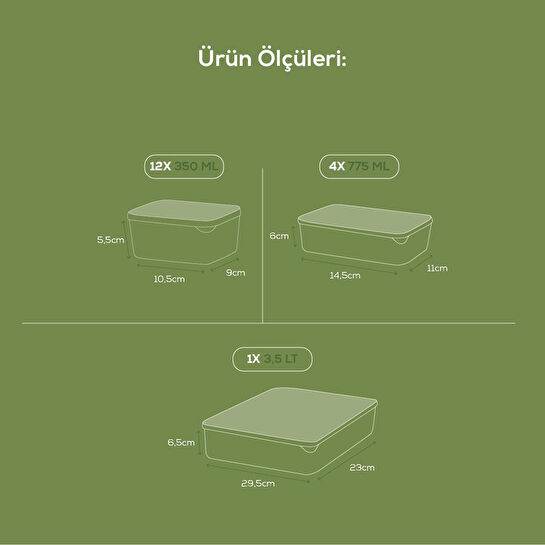 Vienev 17'li Buzdolabı Düzenleyici Organizer Mikrodalgaya Uygun Difriz Saklama Kabı Gri