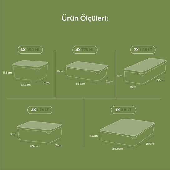 Vienev 15'li Buzdolabı Düzenleyici Organizer Mikrodalgaya Uygun Difriz Saklama Kabı Gri