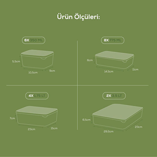 Vienev 20'li Buzdolabı Düzenleyici Organizer Ve Mikrodalgaya Uygun Difriz Saklama Kabı Gri