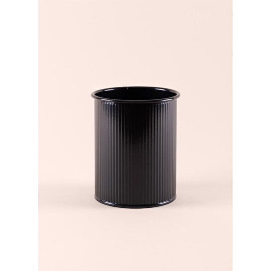 The Mia Stripe Tezgah Üstü Kaşıklık Siyah 13x11 Cm