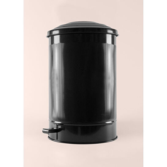 The Mia Stripe Mutfak Çöp Kovası Siyah 37 Lt