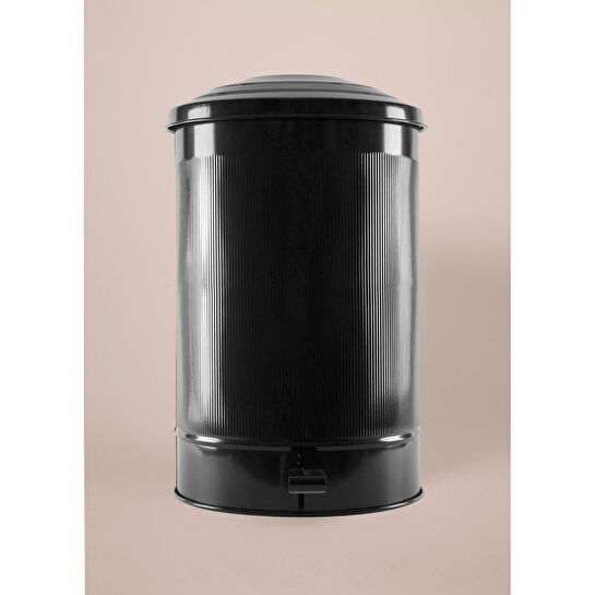 The Mia Stripe Mutfak Çöp Kovası Siyah 37 Lt