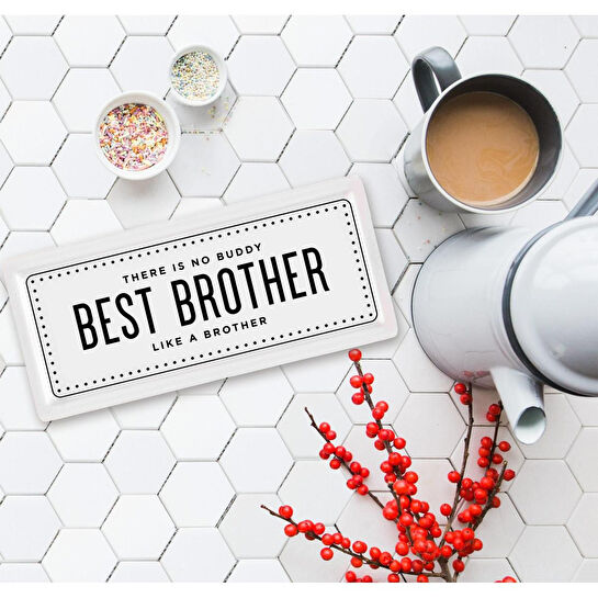 The Mia Dikdörtgen Servis Best Brother - 35 X 16 Cm
