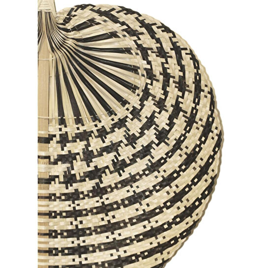 The Mia Dekoratif Bambu Duvar Dekoru Siyah 3x67x71 Cm