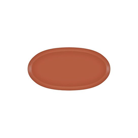 The Mia Cotta Limoges Oval Servis Terracota 43x22 Cm