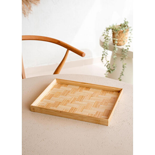 The Mia Wicker Bambu Tepsi 31x25 Cm Tps0066