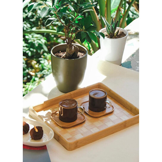 The Mia Wicker Bambu Tepsi 31x25 Cm Tps0068